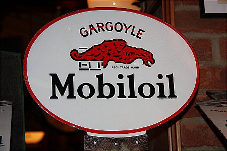 MOBIL OIL CABINET TOP SIGN - click to enlarge